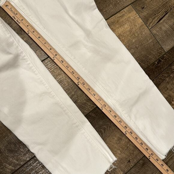 Eddie Bauer Slightly Curvy White Straight Raw Hem Jeans Size 12T - Picture 3 of 9